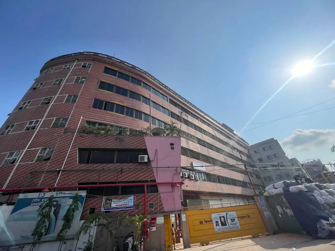 Exterior view of the factory building