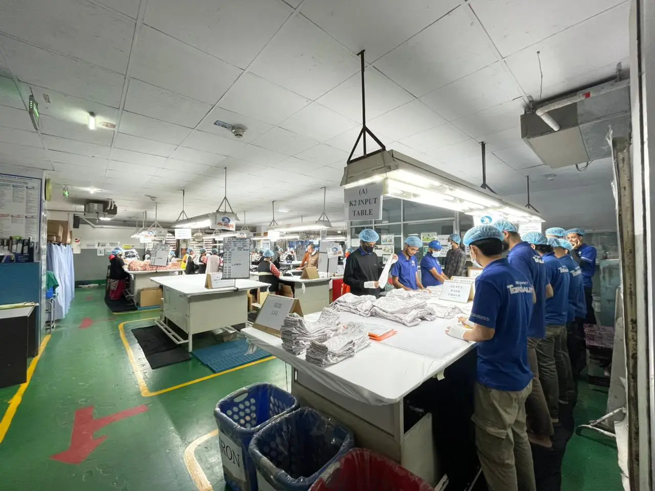 Production line inside the factory